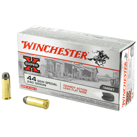 Winchester USA44CB USA Super X Cowboy Action Lead Flat Nose  240 Grain .44 S&W Special