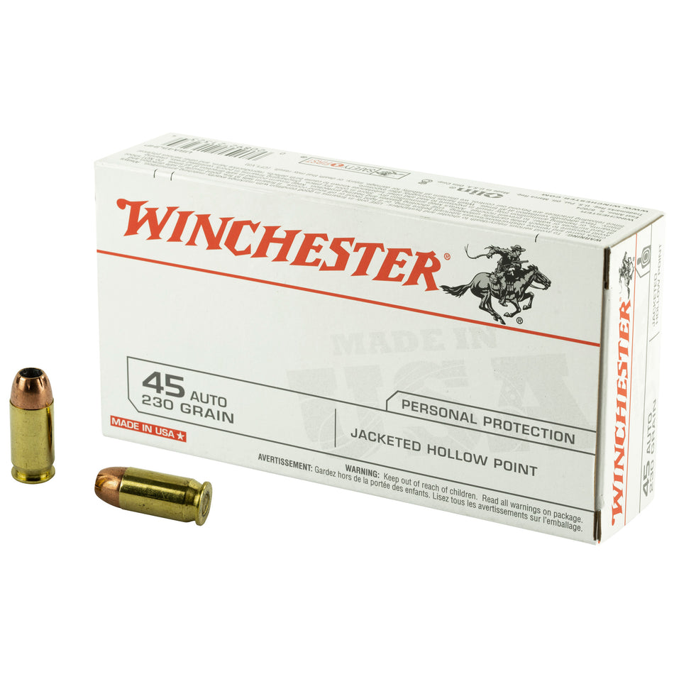 Winchester USA45JHP USA Jacketed Hollow Point JHP 230 Grain .45 ACP/Auto