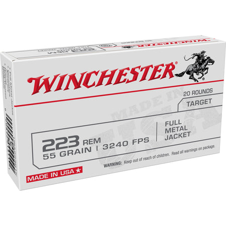 Winchester W223K USA Full Metal Jacket FMJ 55 Grain .223 Remington