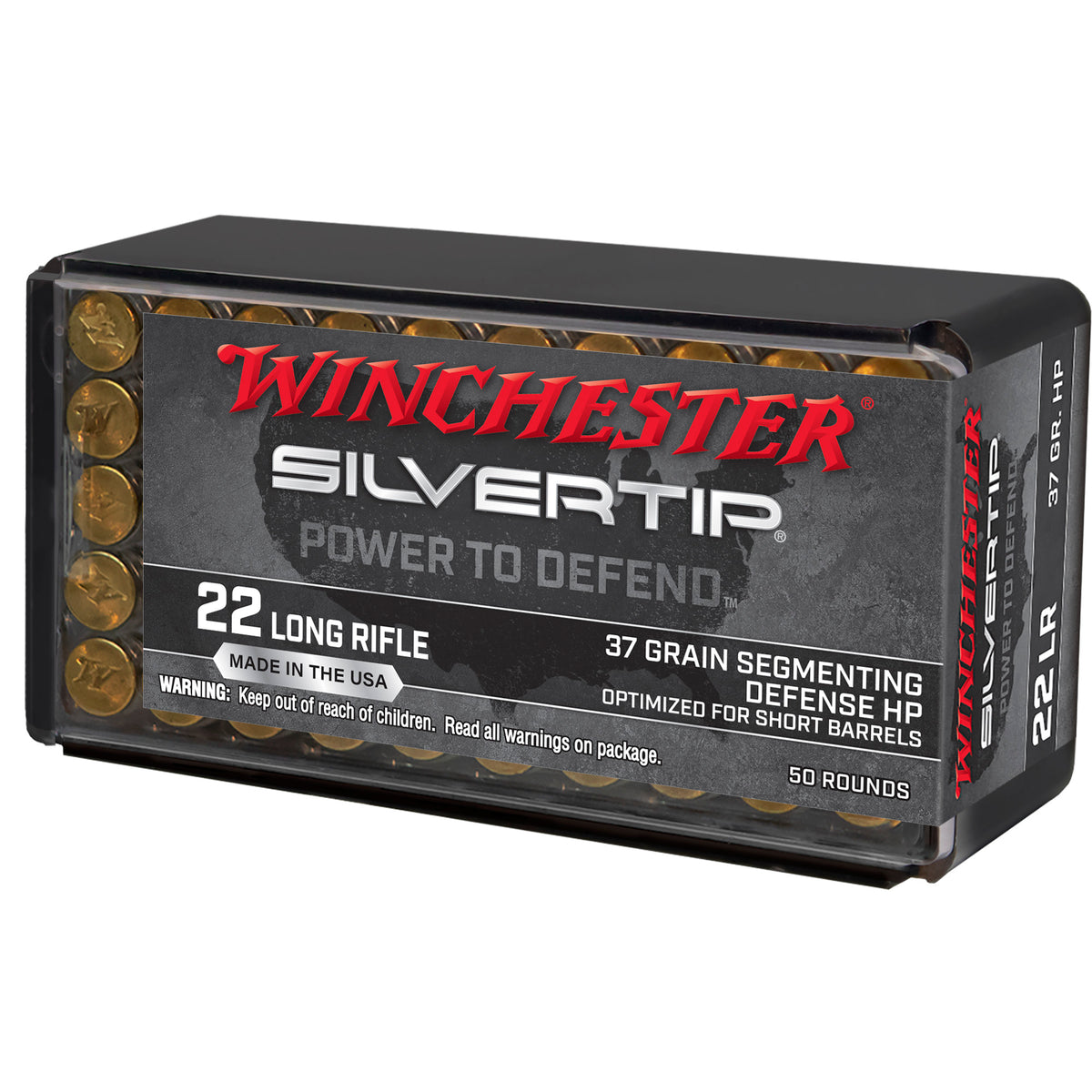 Winchester Silvertip .22 Long Rifle 37 gr JHP ammo