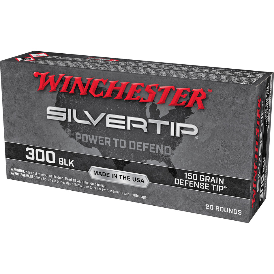 Winchester W300ST Silvertip Defense Tip  150 Grain .300 AAC Blackout