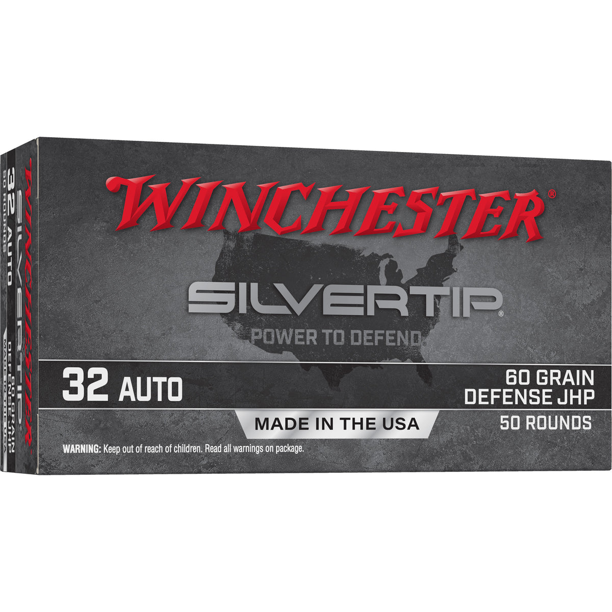 Winchester Silvertip .32 ACP 60 gr JHP ammo