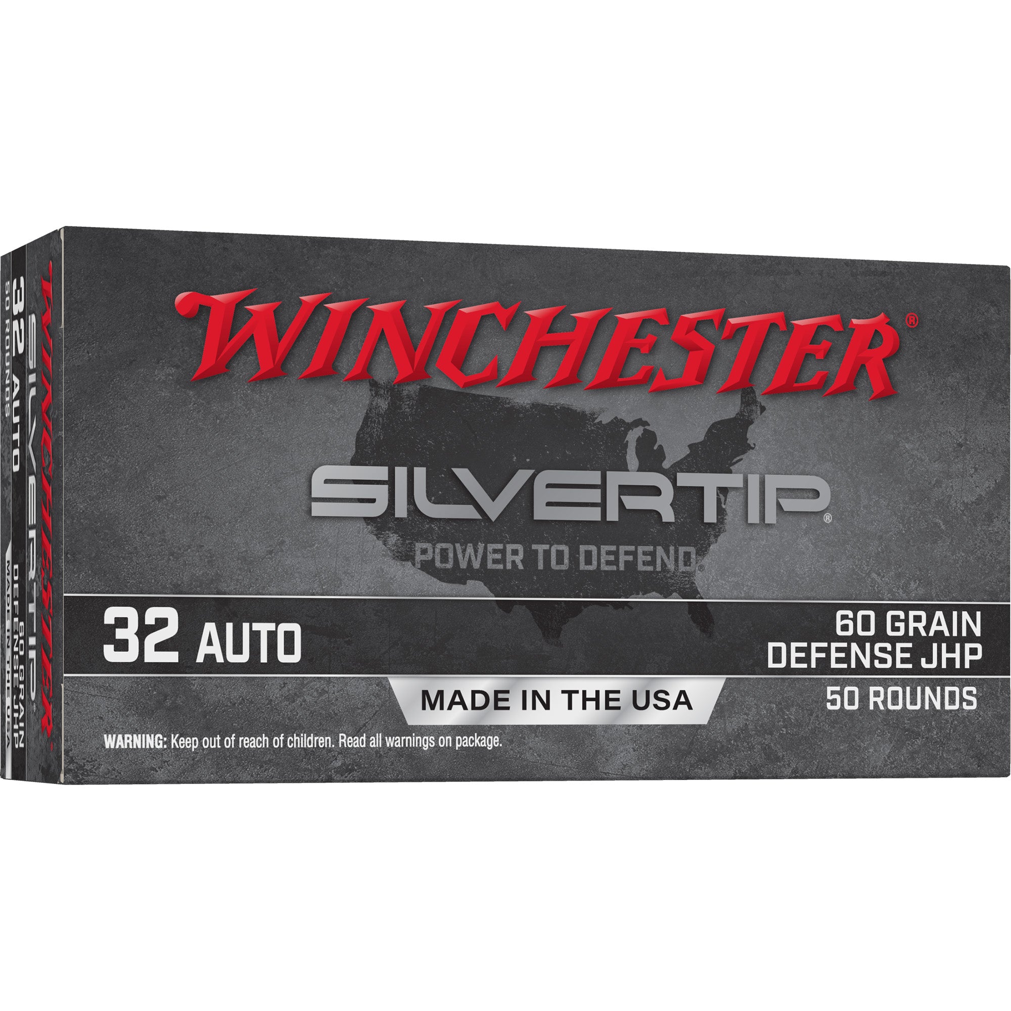 Winchester Silvertip .32 ACP 60 gr JHP ammo