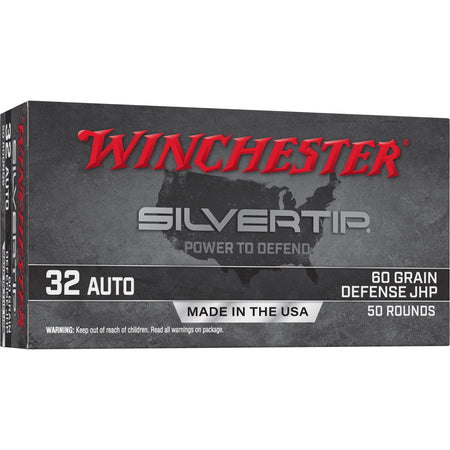 Winchester Silvertip .32 ACP 60 gr JHP ammo