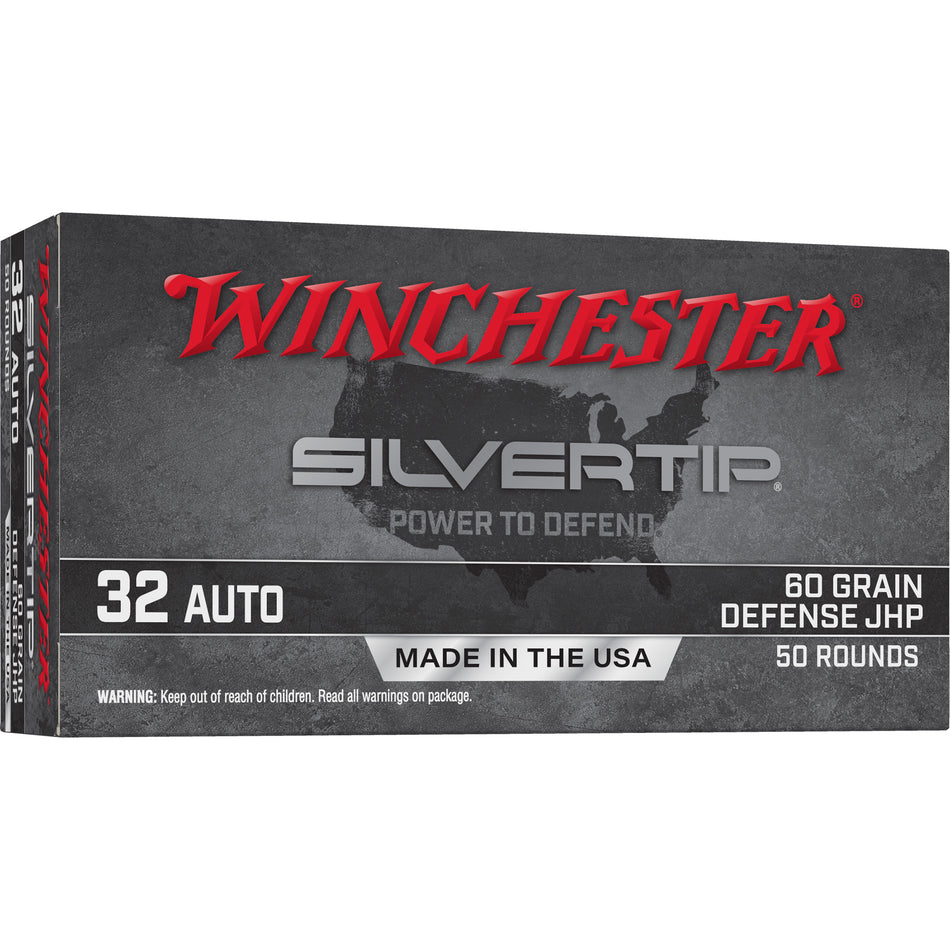 Winchester Silvertip .32 ACP 60 gr JHP ammo