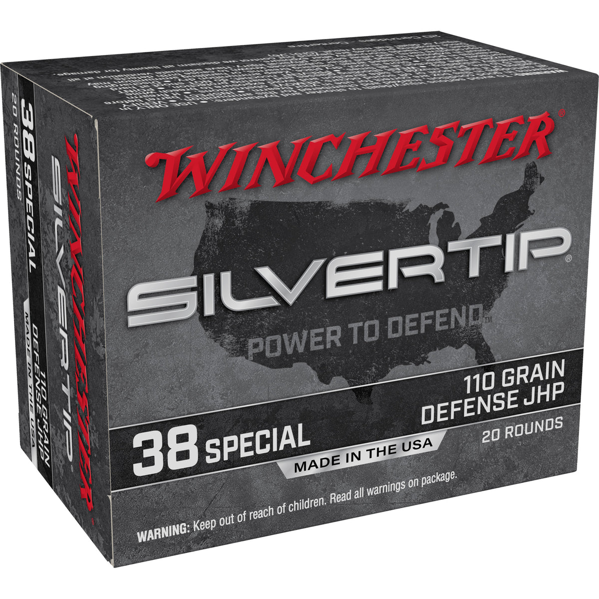 Winchester W38ST Silvertip Silvertip Jacket Hollow Point  110 Grain .38 Special