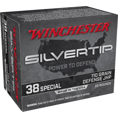 Winchester W38ST Silvertip Silvertip Jacket Hollow Point  110 Grain .38 Special