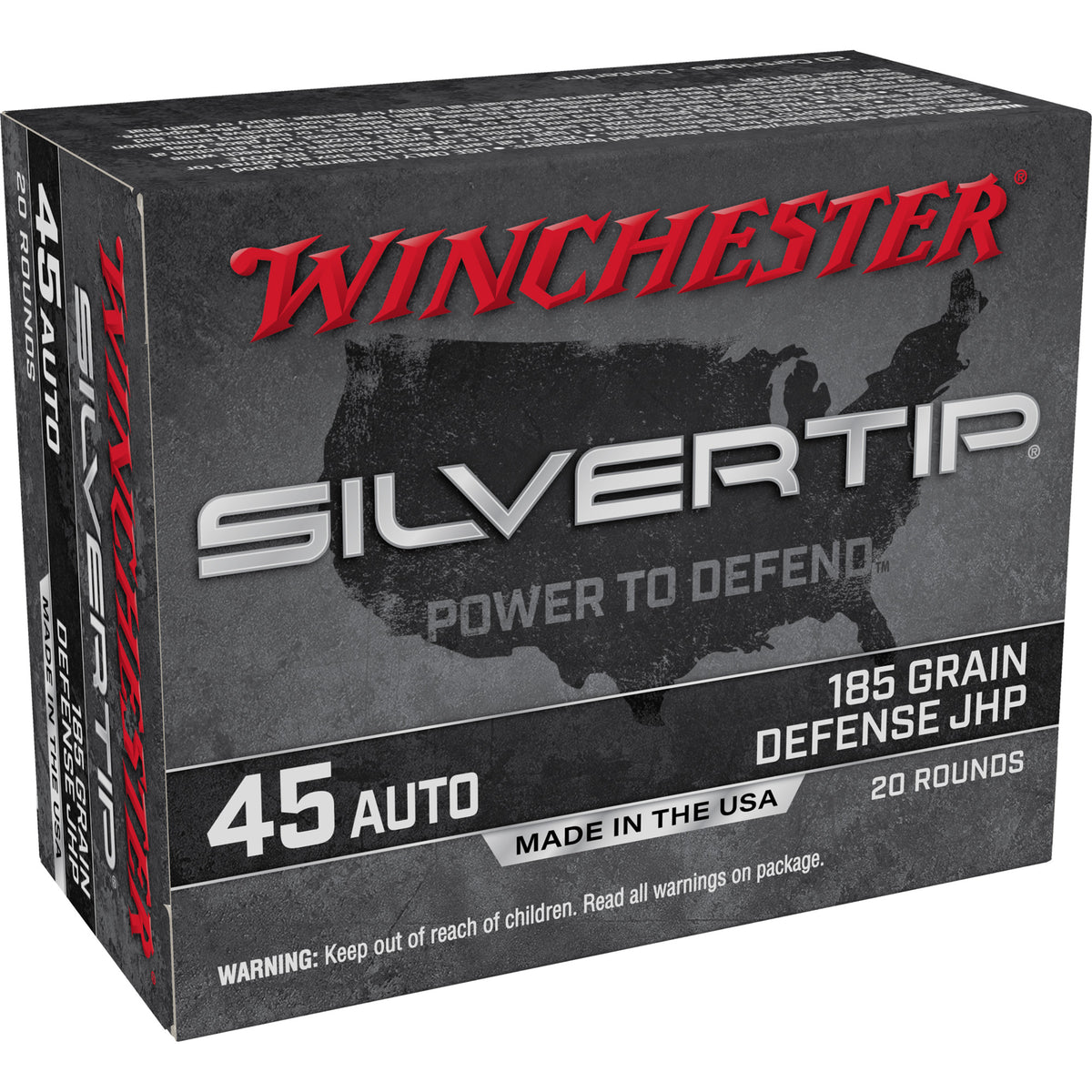 Winchester W45AST Silvertip Silvertip Jacket Hollow Point  185 Grain .45 ACP/Auto