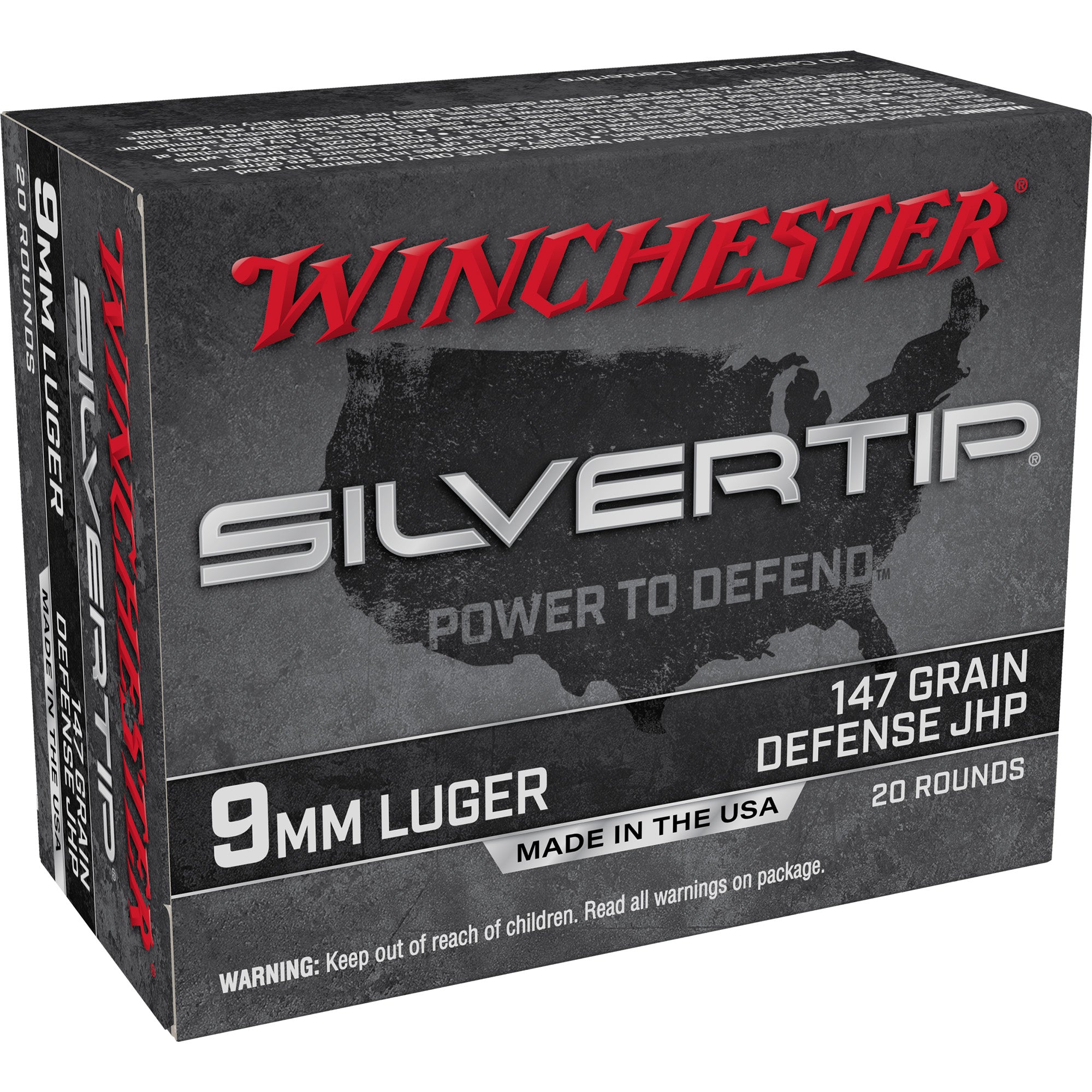 Winchester Silvertip Defense 9mm Luger / Parabellum 147 gr JHP ammo