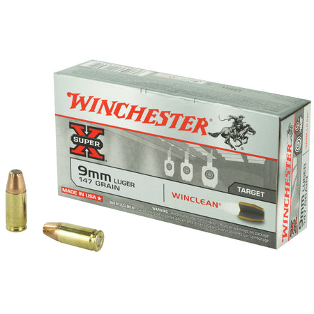Winchester WC93 Super-X LEAD-FREE Winclean Brass Enclosed Base  147 Grain 9mm Luger/Parabellum