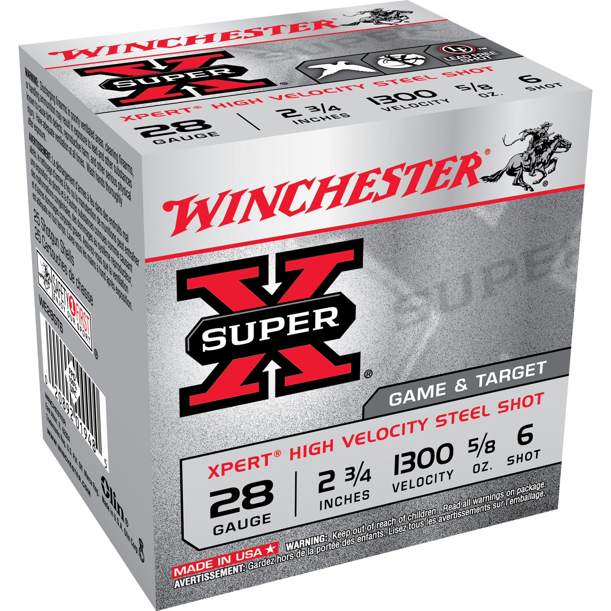 Winchester Xpert Game & Target HIgh Velocity 28 Gauge 2.75 in / 2.75 in #6 5/8 oz