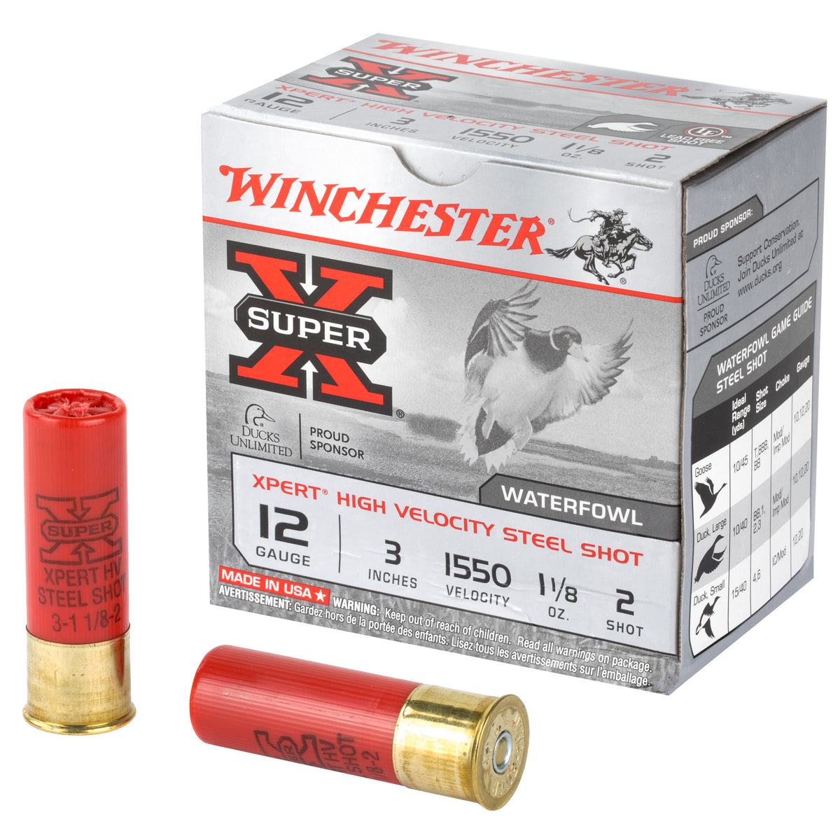 Winchester WEX1232 Super X Xpert 12 Gauge 3" 1-1/8oz 2 Shot 1550 fps