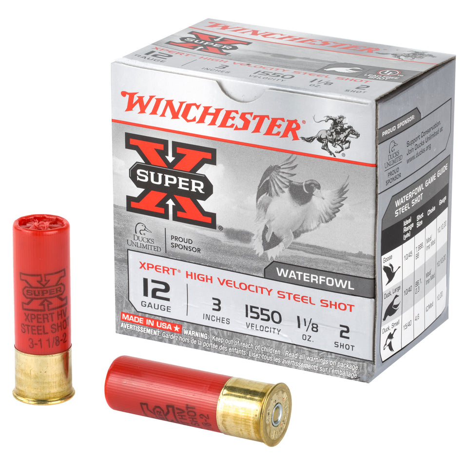 Winchester WEX1232 Super X Xpert 12 Gauge 3" 1-1/8oz 2 Shot 1550 fps