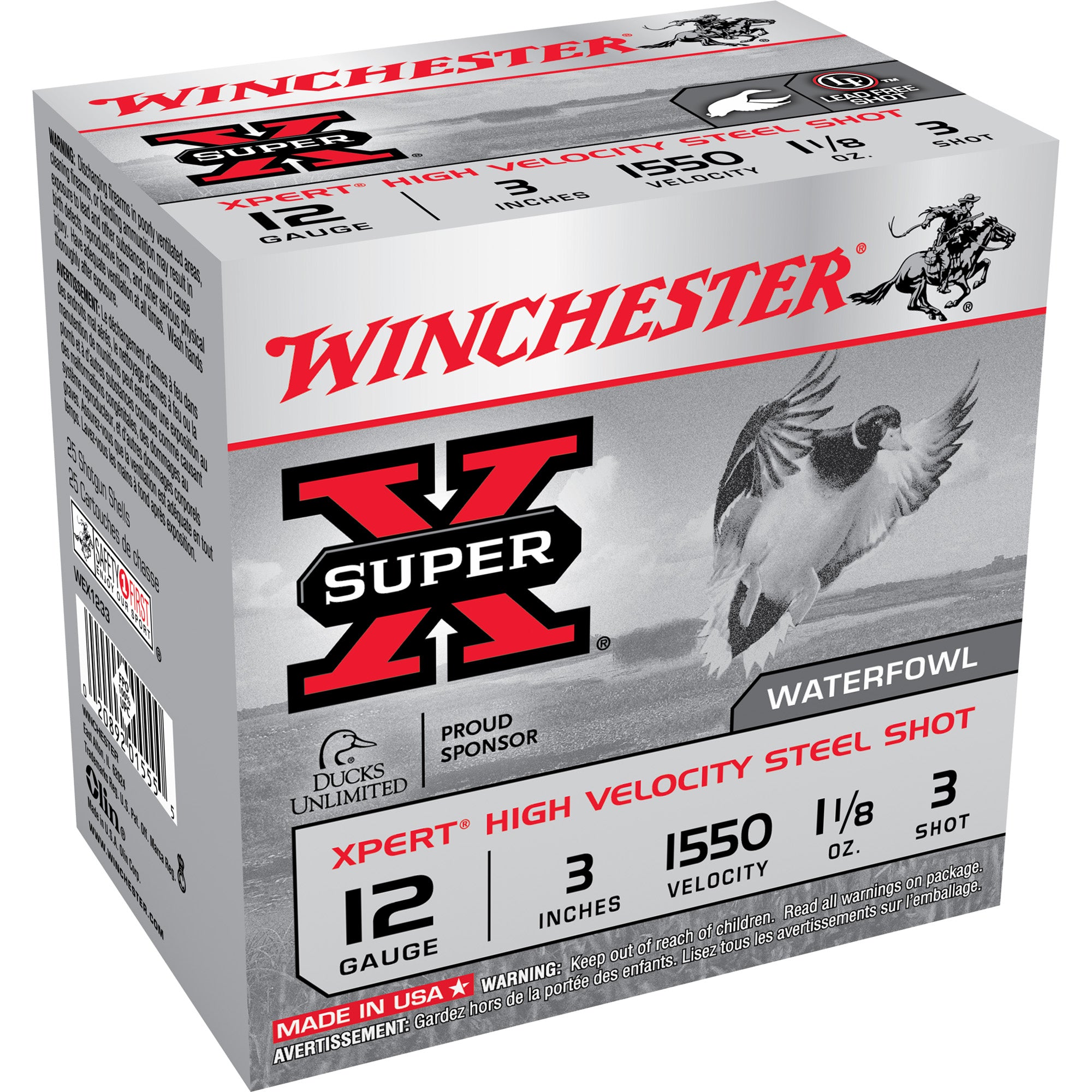 Winchester WEX1233 Super X Xpert 12 Gauge 3" 1-1/8oz 3 Shot 1550 fps