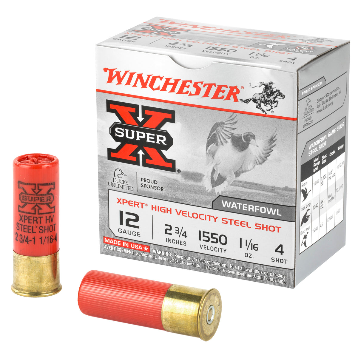 Winchester WEX124 Super X Xpert 12 Gauge 2.75" 1-1/16oz 4 Shot 1550 fps