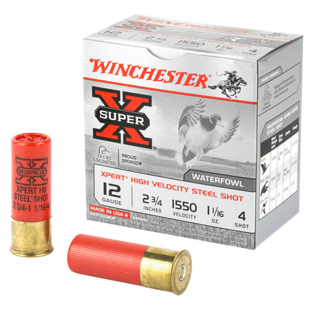 Winchester WEX124 Super X Xpert 12 Gauge 2.75" 1-1/16oz 4 Shot 1550 fps