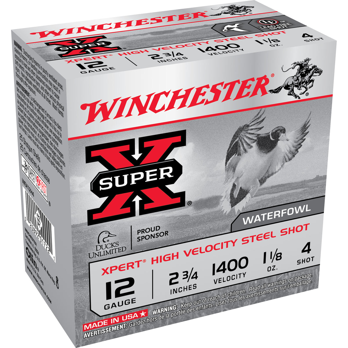Winchester WEX12H4 Super X Xpert 12 Gauge 2.75" 1-1/8oz 4 Shot 1400 fps