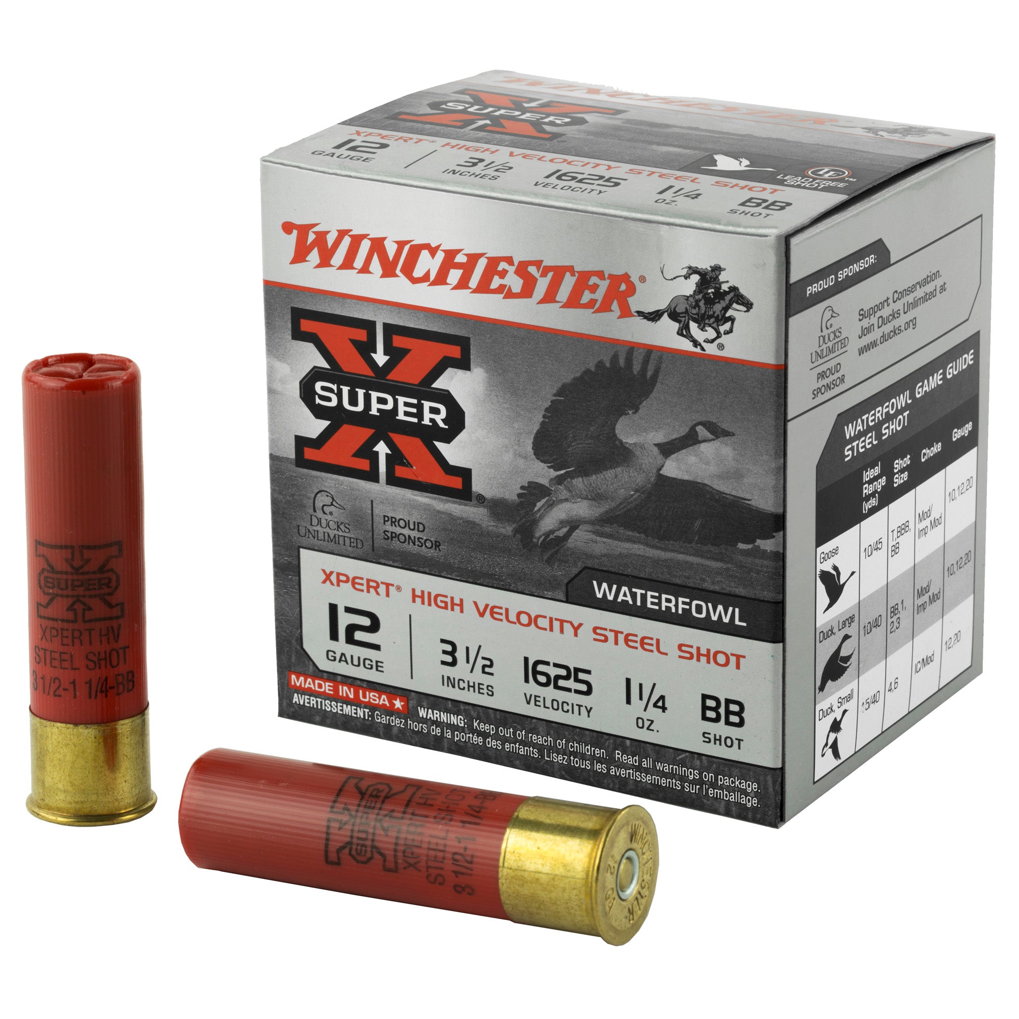 Winchester XPERT STEEL HIgh Velocity Lead Free 12 Gauge 3.5 in / 3.5 in BB 1-1/4 oz