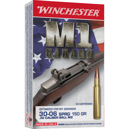 Winchester Active Duty M2 .30-06 Springfield 150 gr FMJ ammo