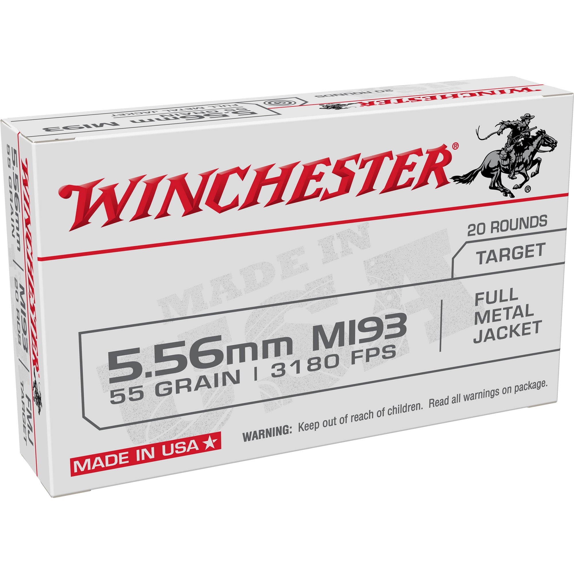 Winchester 5.56mm White Box M193 55gr Ammo