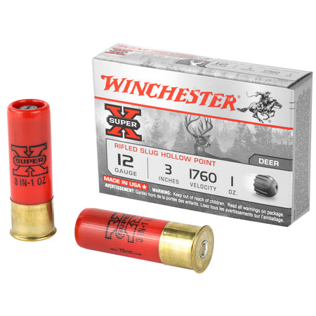 Winchester Super-X Hollow Point Rifled Slug 12 Gauge 3 in / 3 in Slug 1 oz