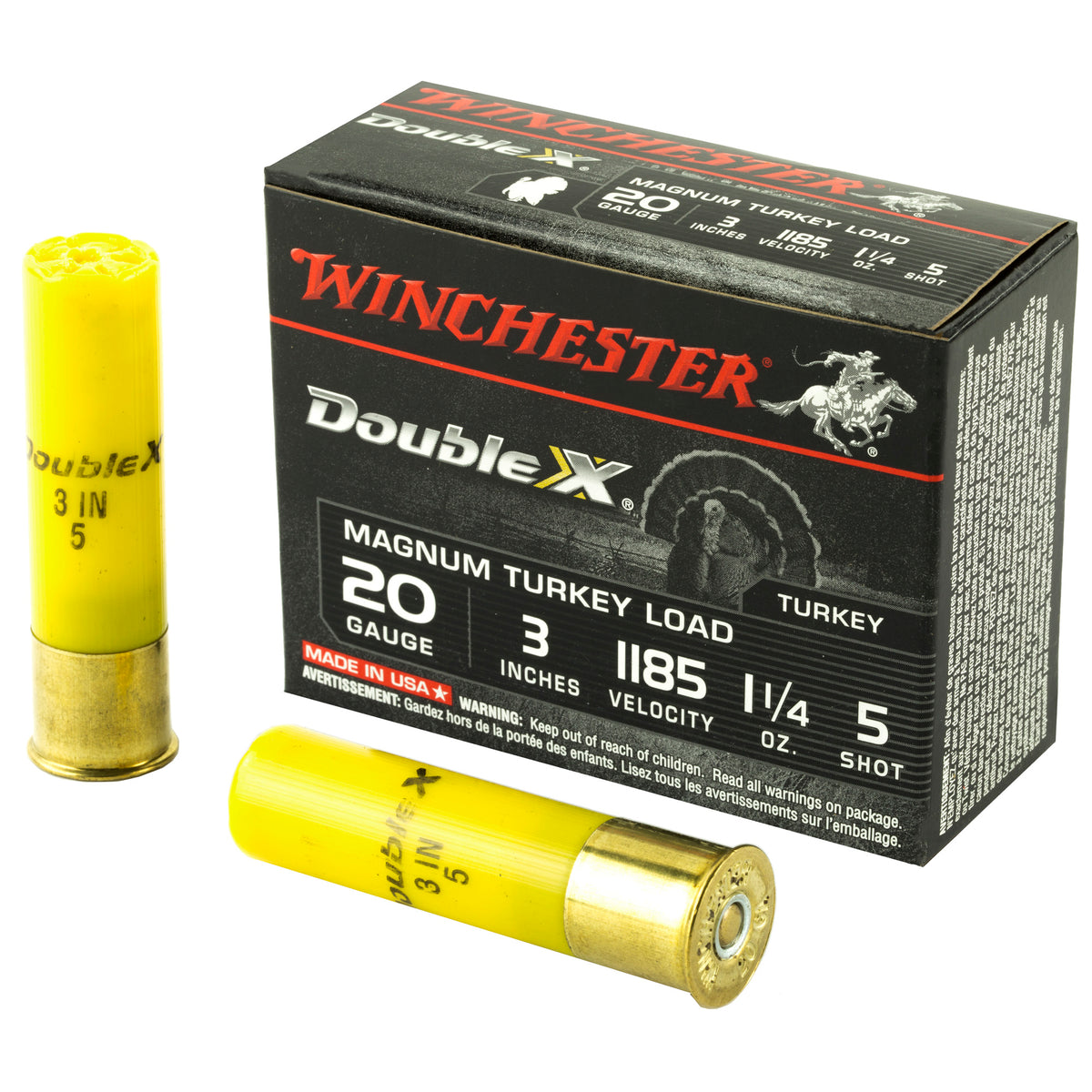 Winchester Double X Magnum Turkey 20 Gauge 3 in / 3 in #5 1-1/4 oz