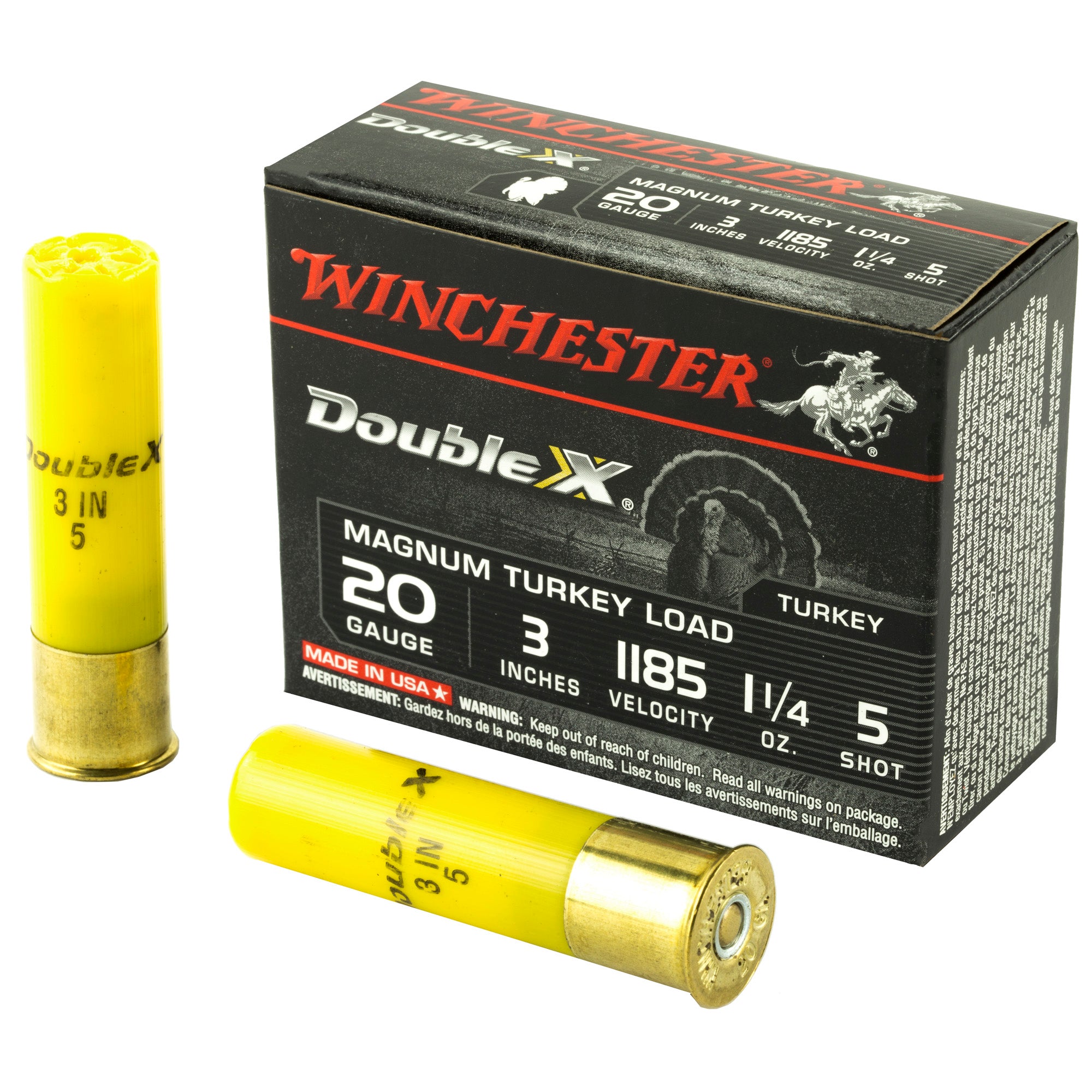 Winchester Double X Magnum Turkey 20 Gauge 3 in / 3 in #5 1-1/4 oz