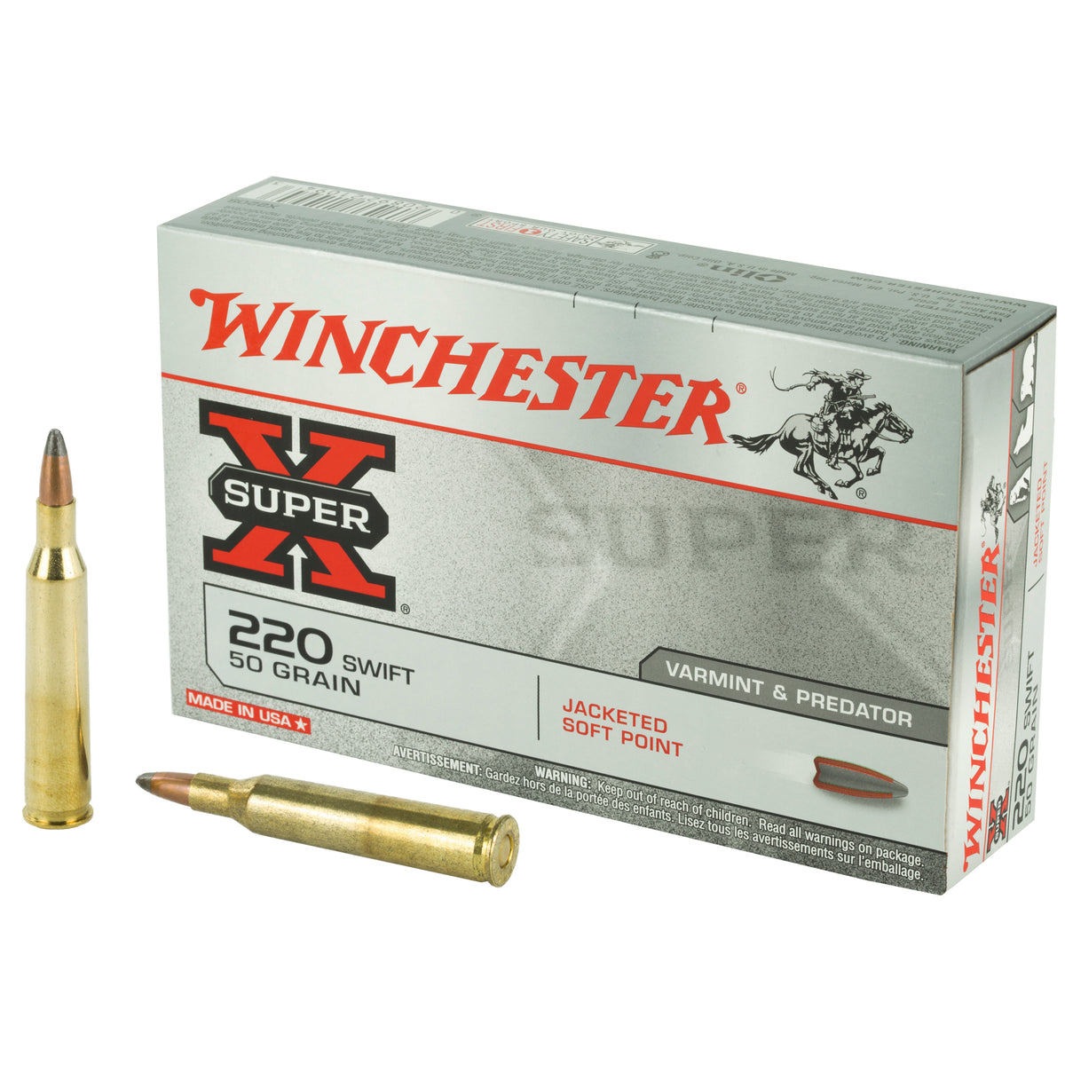 Winchester Super-X .220 Swift 50 gr JSP ammo