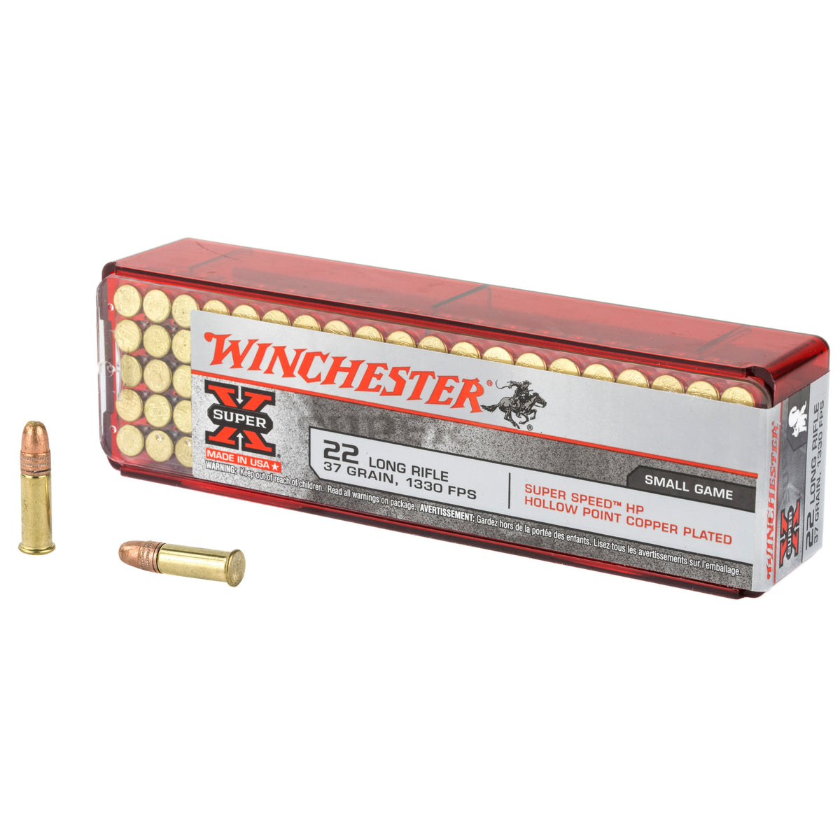 Winchester Super X Super Speed .22 Long Rifle 37 gr JHP ammo
