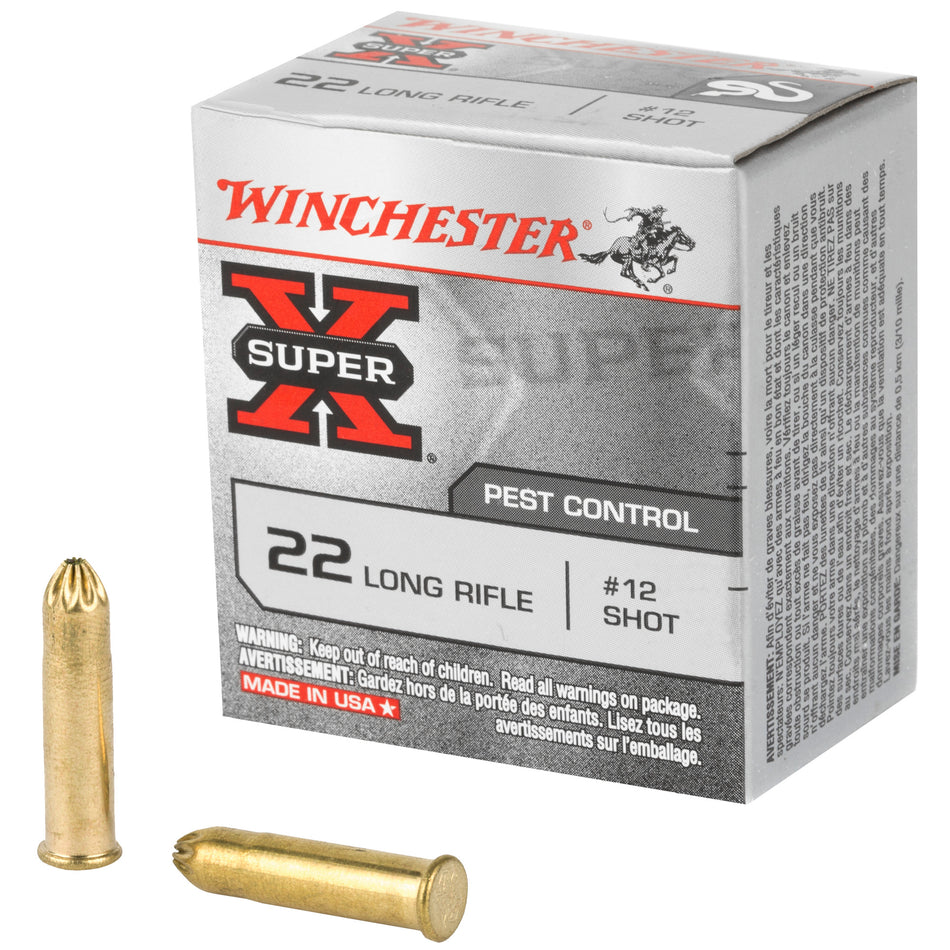 Winchester Super-X Rimfire Ammo 22 LR 40 grain 12 Shot Shotshell (Birdshot)