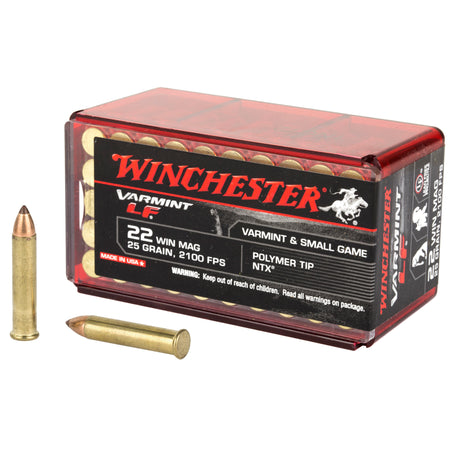 Winchester .22 Mag LF Rimfire Super-X 25gr JHP Ammo