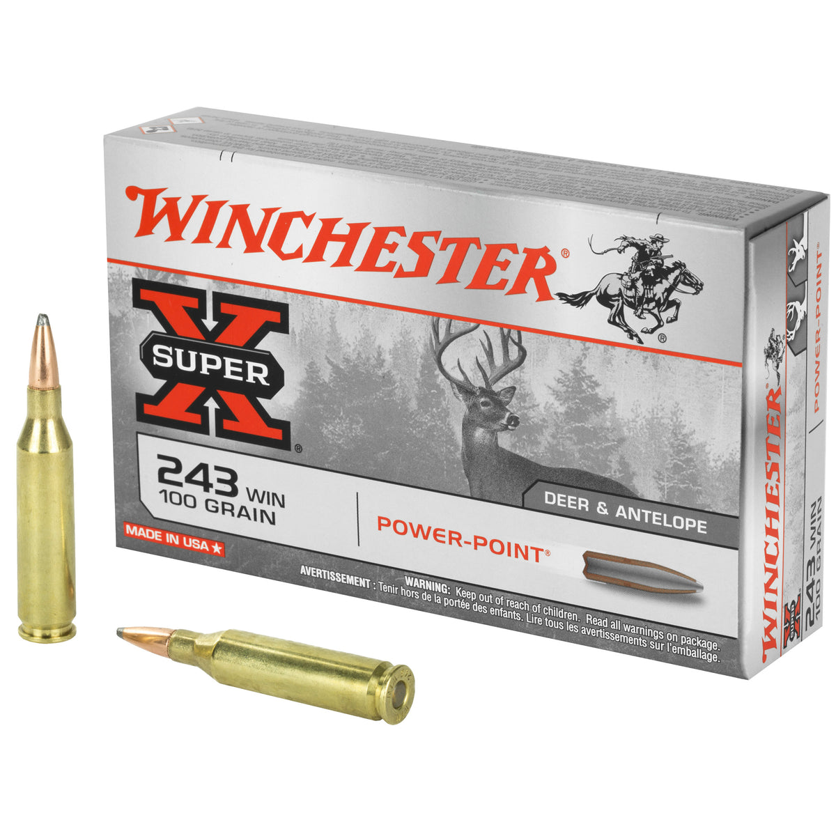 Winchester X2432A1 Super-X Power-Point  100 Grain .243 Winchester