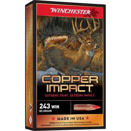 Winchester X243CLF Deer Season XP Copper Impact Copper Extreme Point Lead-Free  85 Grain .243 Winchester