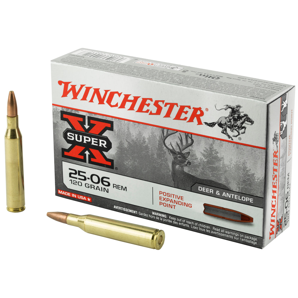 Winchester Super-X .25-06 Remington 120 gr JHP ammo