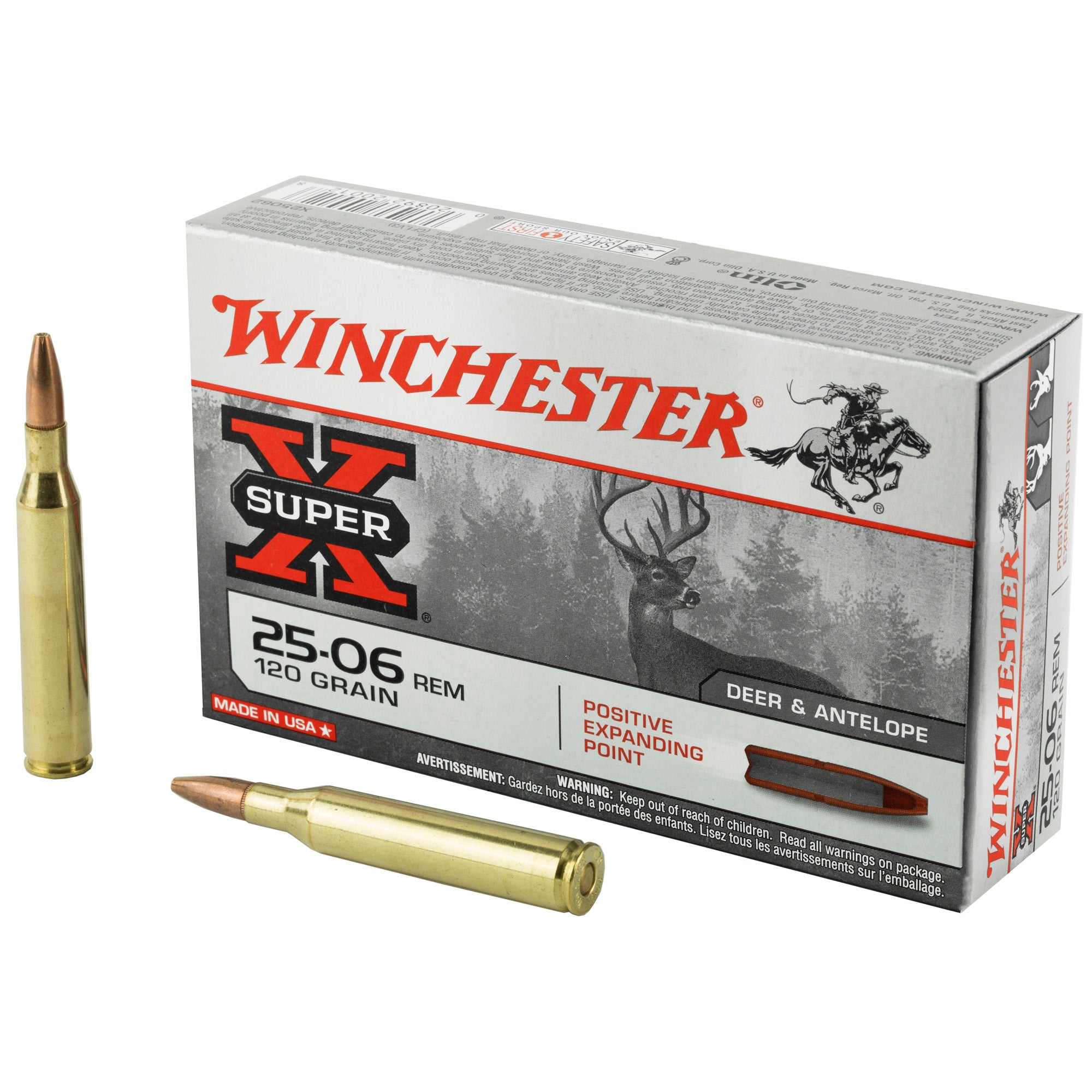Winchester Super-X .25-06 Remington 120 gr JHP ammo