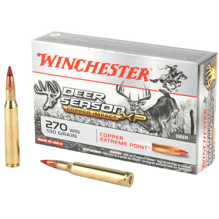 Winchester X270CLF Copper Impact Copper Extreme Point Lead-Free  130 Grain .270 Winchester