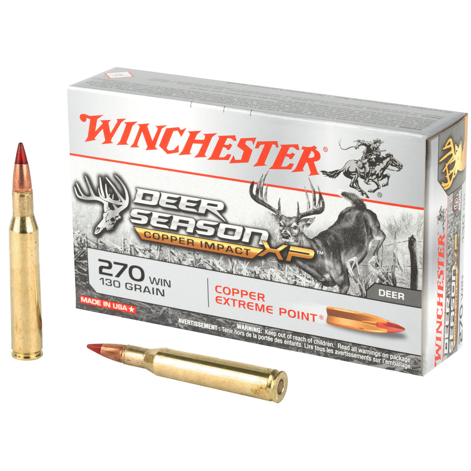 Winchester X270CLF Copper Impact Copper Extreme Point Lead-Free  130 Grain .270 Winchester