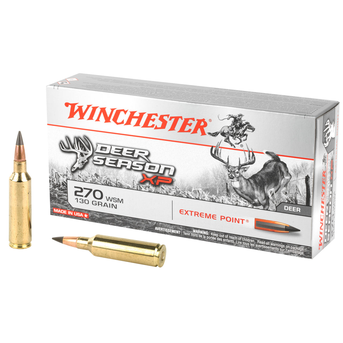 Winchester Deer Season XP .270 WSM 130 gr PolyTip ammo