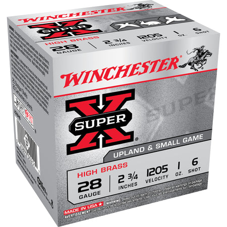 Winchester Super X HIGH BRASS Heavy Game Load 28 Gauge 2.75 in / 2.75 in #6 1 oz