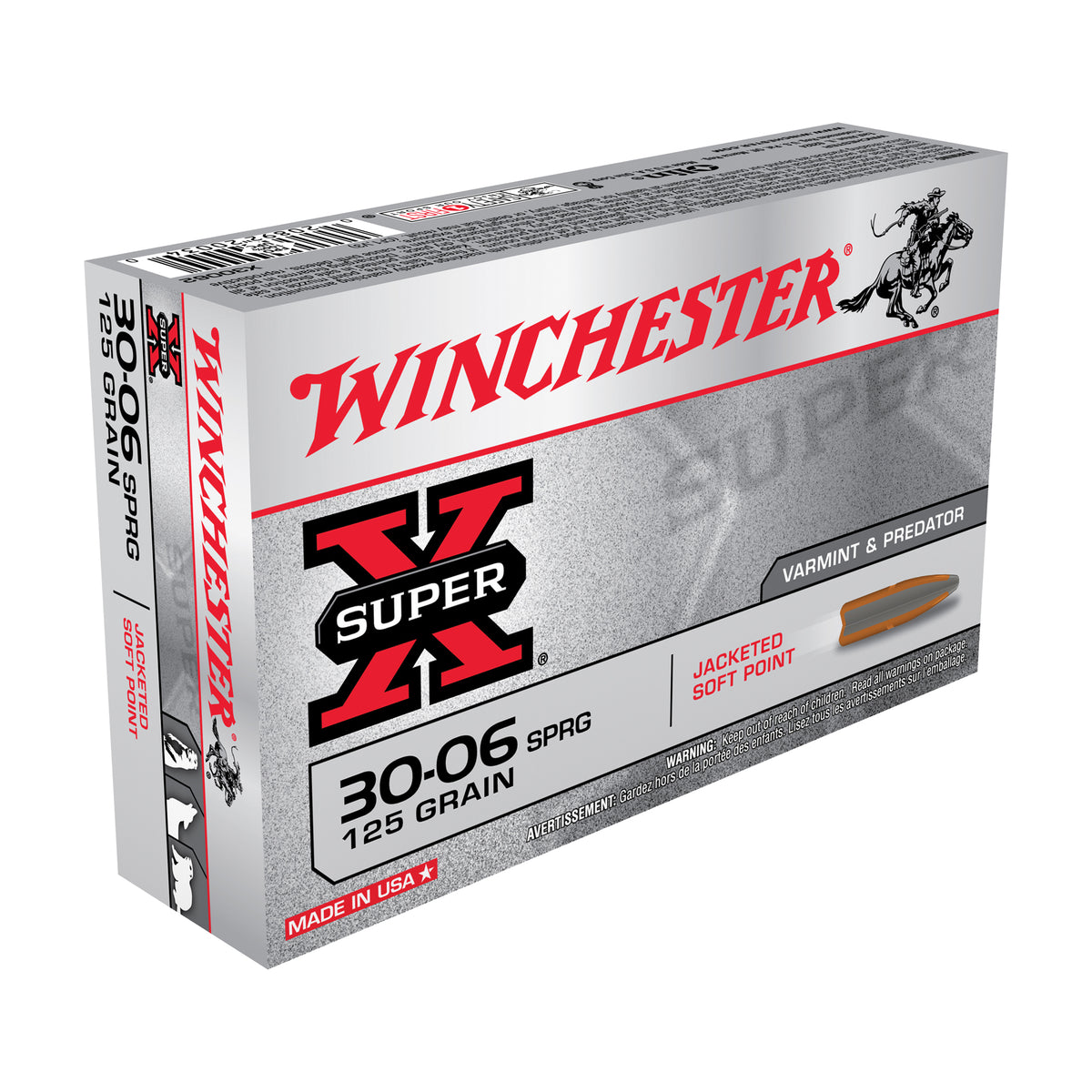 Winchester Super-X .30-06 Springfield 125 gr JSP ammo