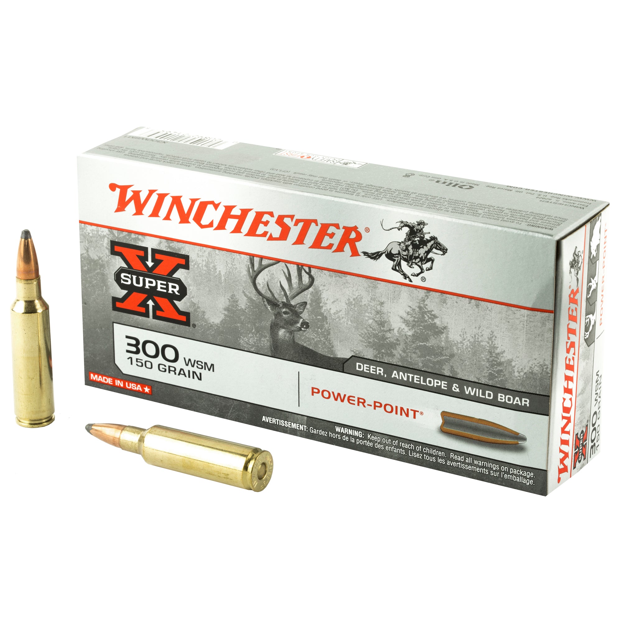 Winchester Super X .300 WSM 150 gr JSP ammo