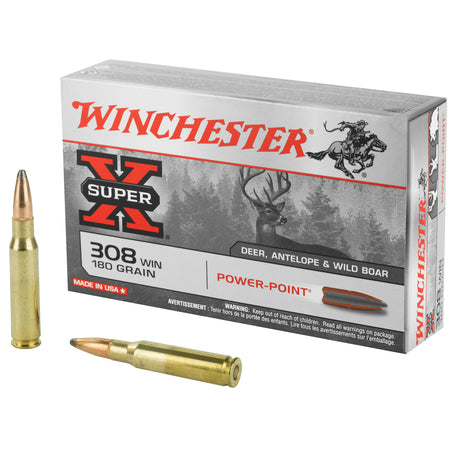 Winchester X3086 Super-X Power-Point Pointed Soft Point PSP 180 Grain .308 Win / 7.62x51mm