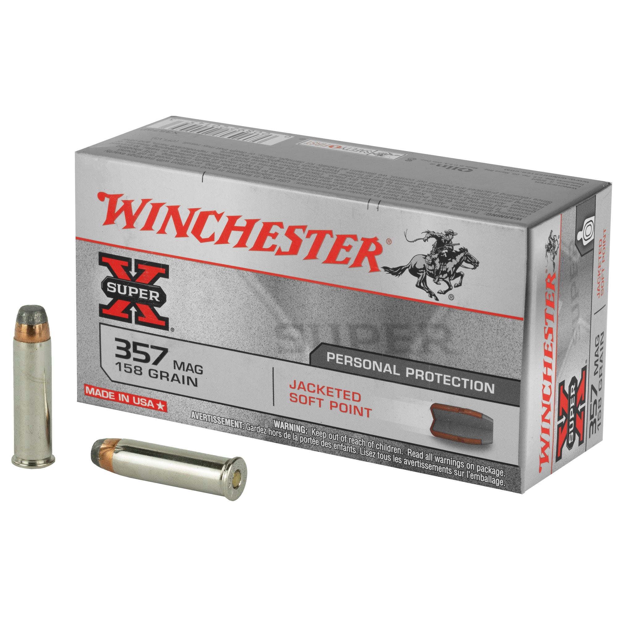 Winchester X3575P Super-X Jacketed Soft Point JSP 158 Grain .357 Magnum