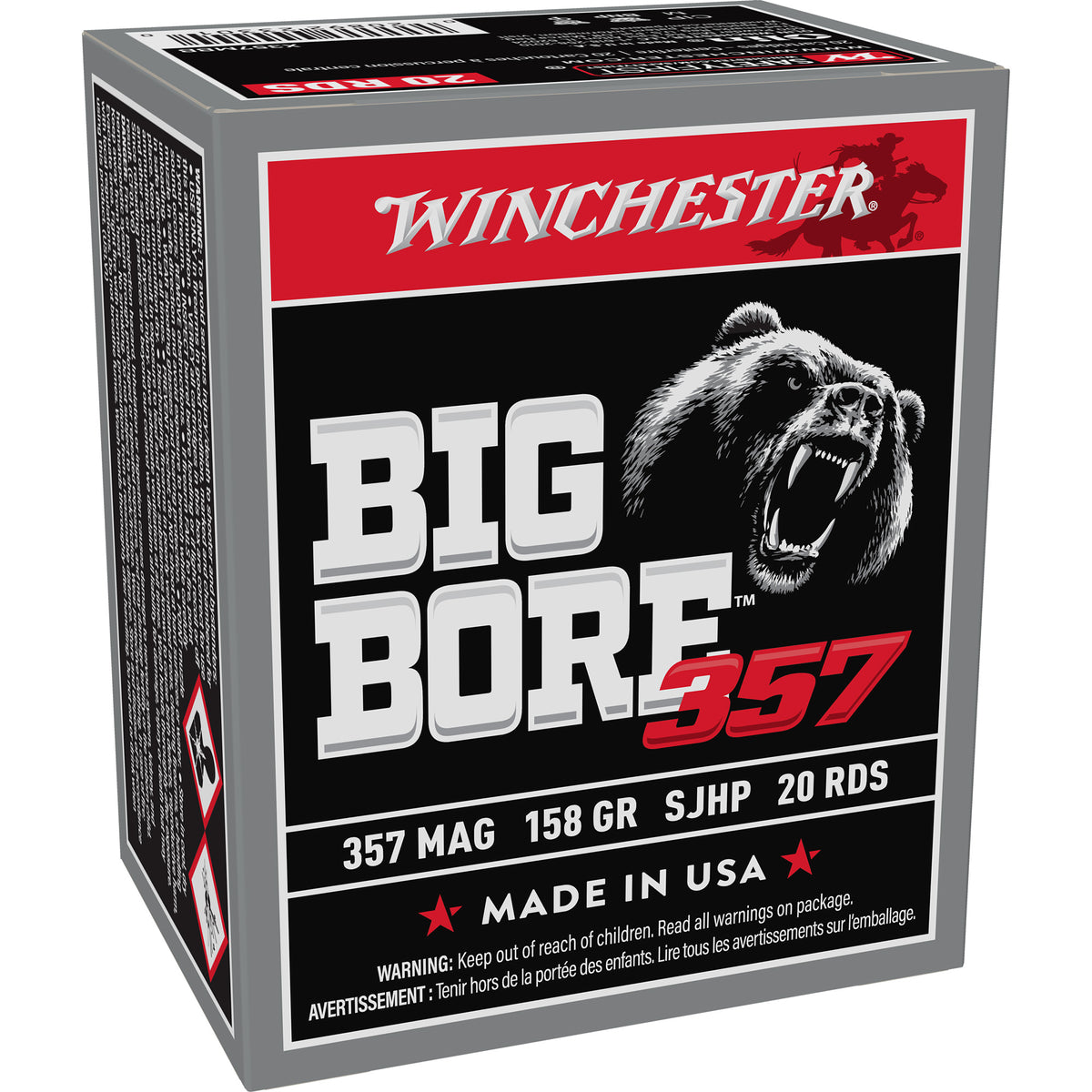 Winchester Big Bore .357 Magnum 158 gr JSP ammo