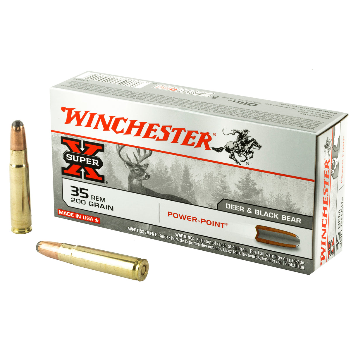 Winchester Super-X Power-Point .35 Remington 200 gr JSP ammo