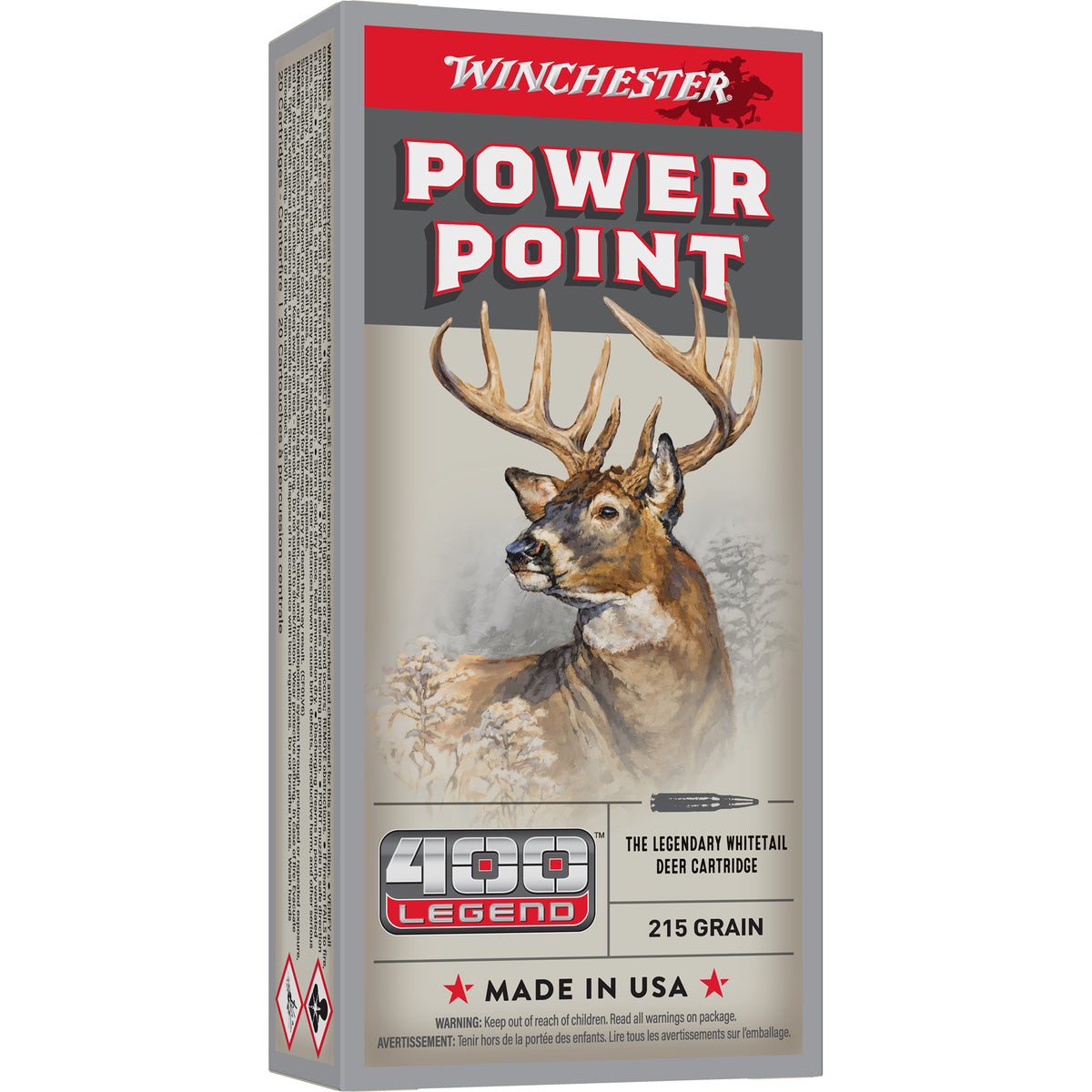 Winchester Power-Point .400 Legend 215 gr JSP ammo