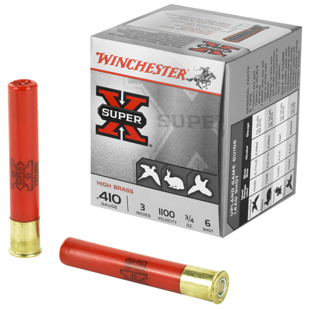Winchester Super-X HIGH BRASS Heavy Game Load .410 Bore 3 in / 3 in #6 3/4 oz