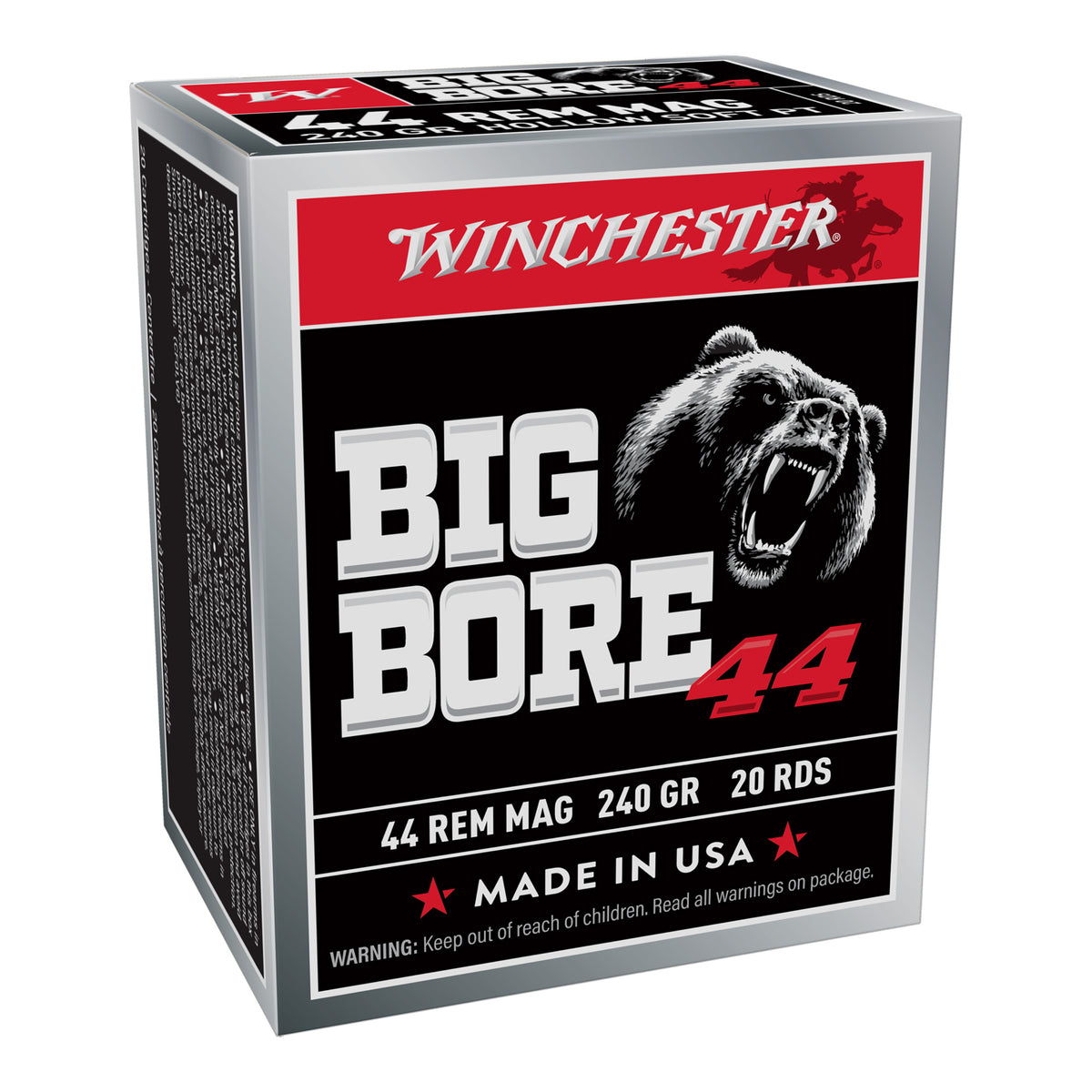 Winchester X44MBB Big Bore Semi Jacketed Hollow Point HP 240 Grain .44 Magnum
