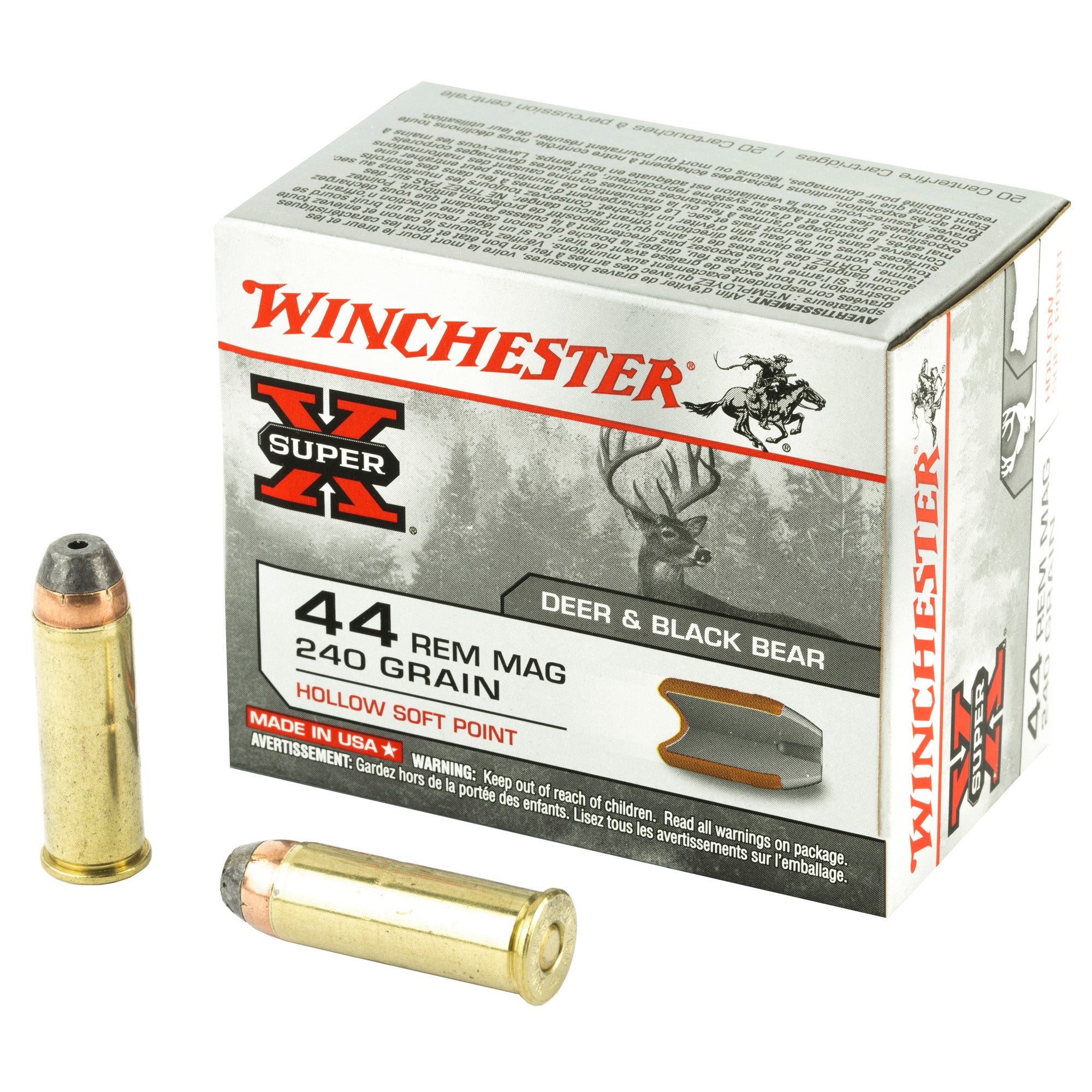 Winchester SUPER-X .44 Magnum 240 gr JHP ammo