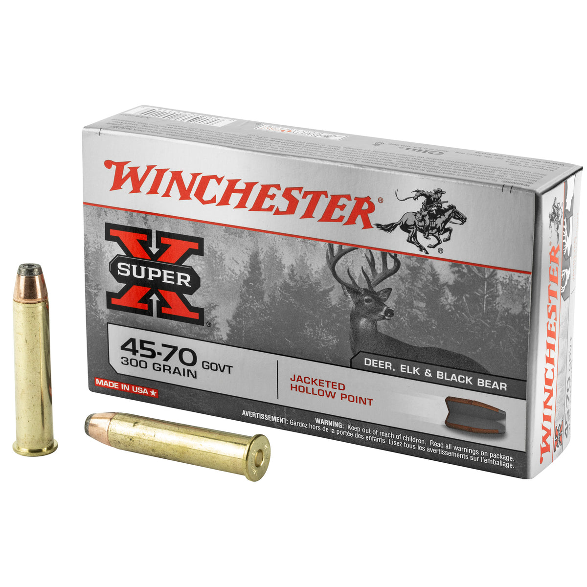 Winchester Super-X .45-70 Government 300 gr JHP ammo